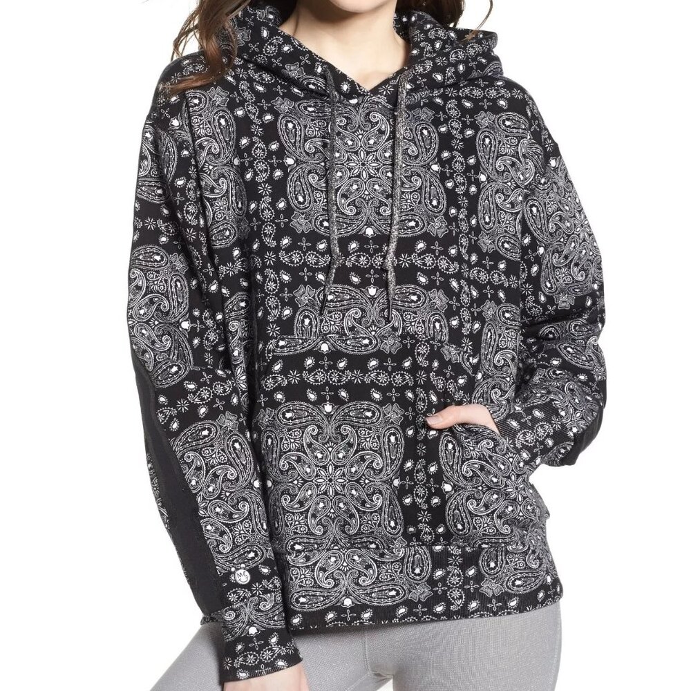 Converse x Miley Cyrus Black and White Paisley Hooded Sweatshirt Size M